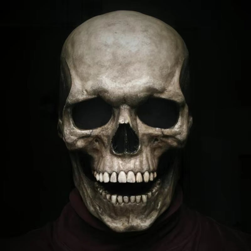 Full Head Skull Mask Skeleton Mask Halloween Costume Horror Evil Call of Duty Mask Cosplay with Movable Jaw Helmet Dropshipping