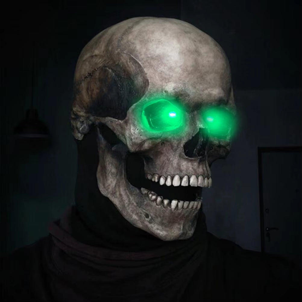 Full Head Skull Mask Skeleton Mask Halloween Costume Horror Evil Call of Duty Mask Cosplay with Movable Jaw Helmet Dropshipping