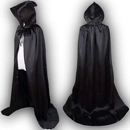 Black Hooded Costume Cloak