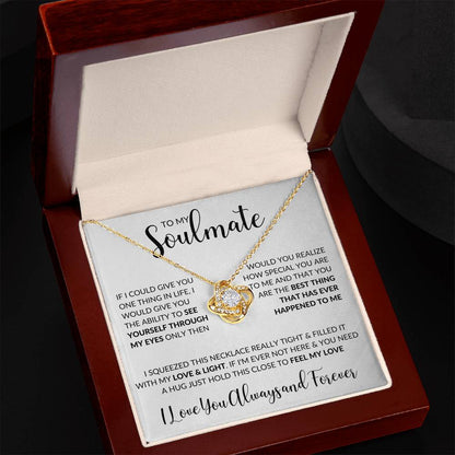 To My Soulmate | I Love You, Always & Forever - Love Knot Necklace