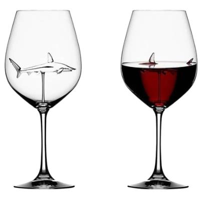 Crystal Shark Wine Glass